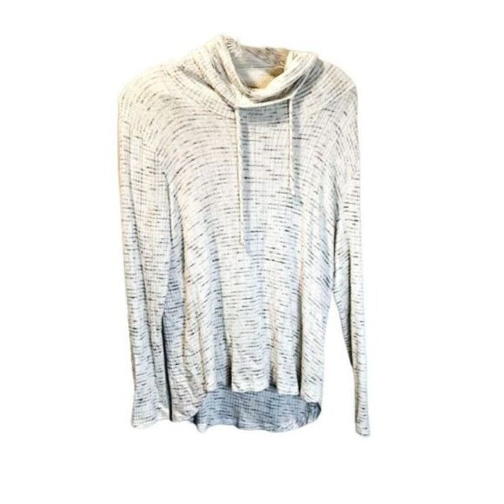 Womens Cowl Neck Sweaters Long Sleeve Pullover Casual Loose Tops with Drawstring